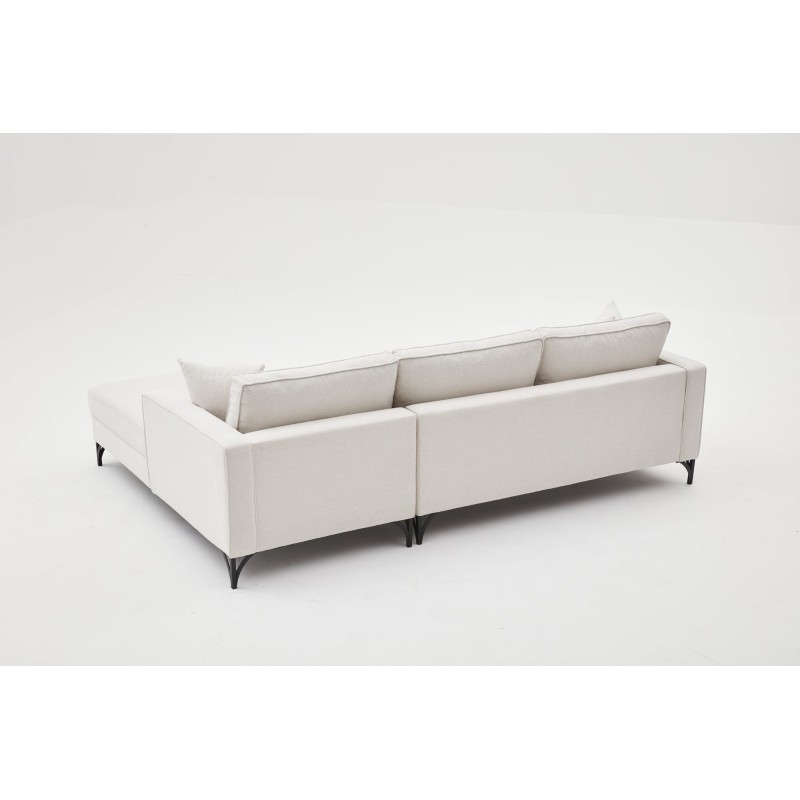 Atelier del Sofa Corner Sofa Berlin Right - Cream, Black Cream
Black