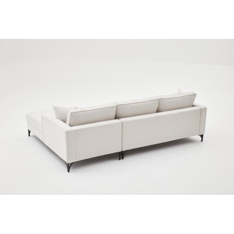 Atelier del Sofa Corner Sofa Berlin Right - Cream, Black Cream
Black