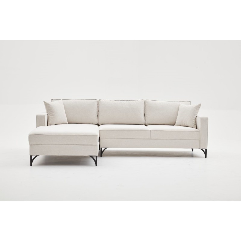 Atelier del Sofa Corner Sofa Berlin Left - Cream, Black Cream
Black