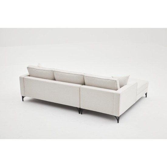Atelier del Sofa Corner Sofa Berlin Left - Cream, Black Cream
Black
