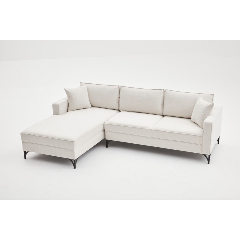 Atelier del Sofa Corner Sofa Berlin Left - Cream, Black Cream
Black