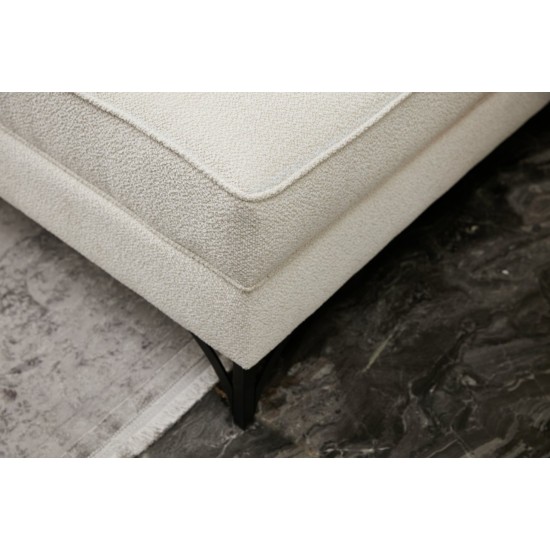 Atelier del Sofa Corner Sofa Berlin Left - Cream, Black Cream
Black