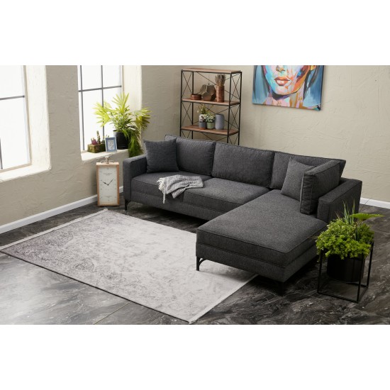 Γωνιακός Καναπές Berlin Δεξιά Γωνία - Anthracite, Black Γωνιακός Καναπές Berlin Δεξιά Γωνία - Anthracite, Black