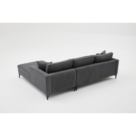 Γωνιακός Καναπές Berlin Δεξιά Γωνία - Anthracite, Black Γωνιακός Καναπές Berlin Δεξιά Γωνία - Anthracite, Black