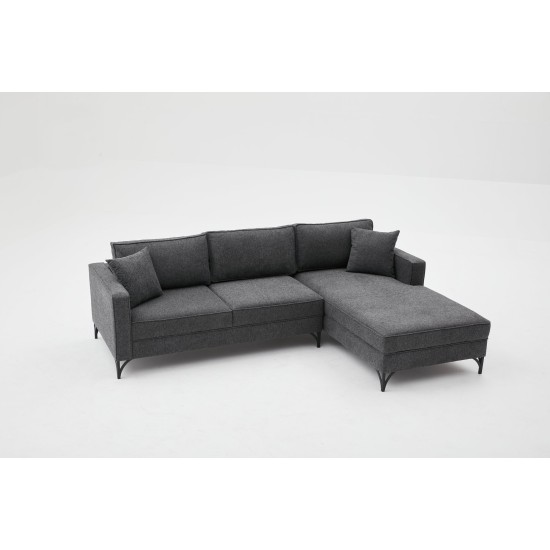 Γωνιακός Καναπές Berlin Δεξιά Γωνία - Anthracite, Black Γωνιακός Καναπές Berlin Δεξιά Γωνία - Anthracite, Black