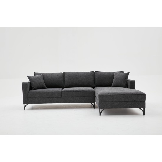 Γωνιακός Καναπές Berlin Δεξιά Γωνία - Anthracite, Black Γωνιακός Καναπές Berlin Δεξιά Γωνία - Anthracite, Black