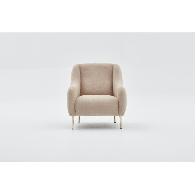 Πολυθρόνα Simena - Χρώμα Μπεζ Gold - 77x70x77εκ