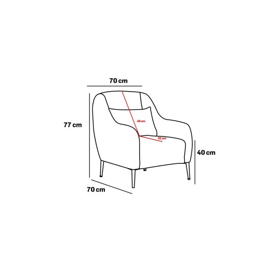 Atelier del Sofa 1-Seat Sofa Simena - Grey Grey
Gold
