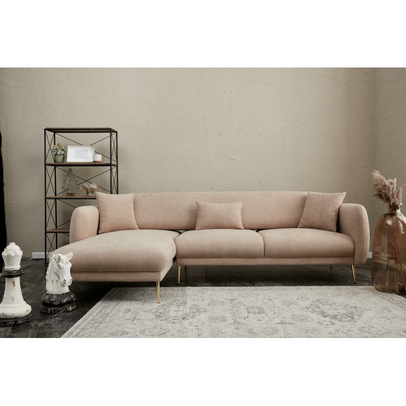 Atelier del Sofa Corner Sofa-Bed Simena Left - Beige Beige
Gold