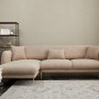 Corner Sofa-Bed Simena Left - Beige Beige
Gold