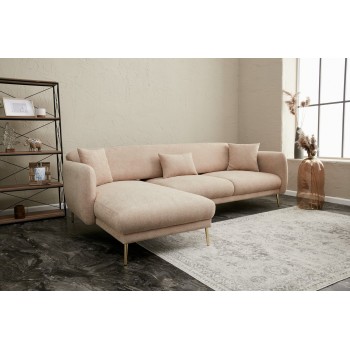 Corner Sofa-Bed Simena Left - Beige Beige
Gold
