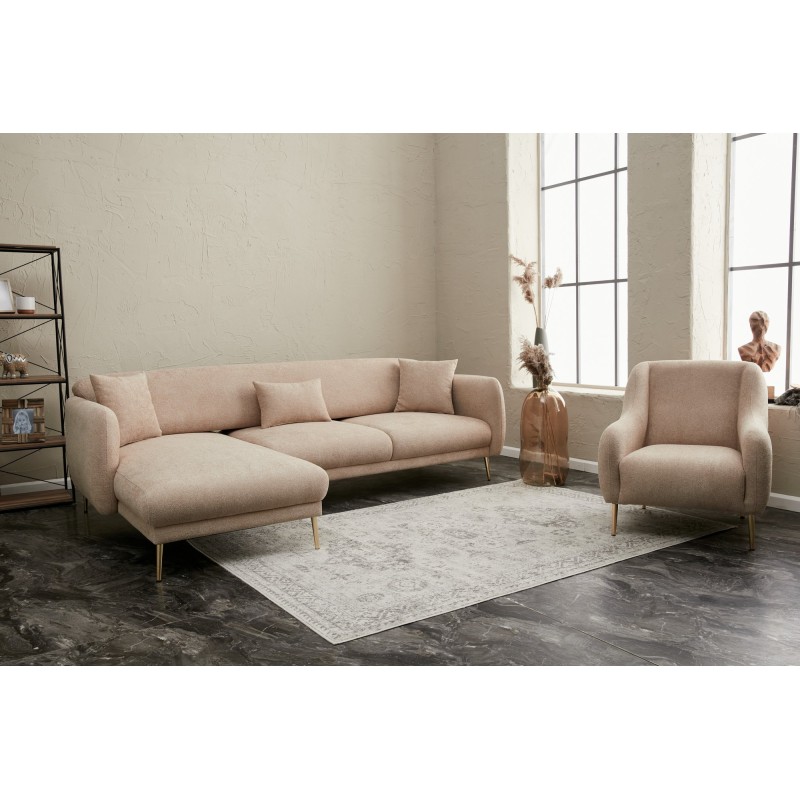 Atelier del Sofa Corner Sofa-Bed Simena Left - Beige Beige
Gold