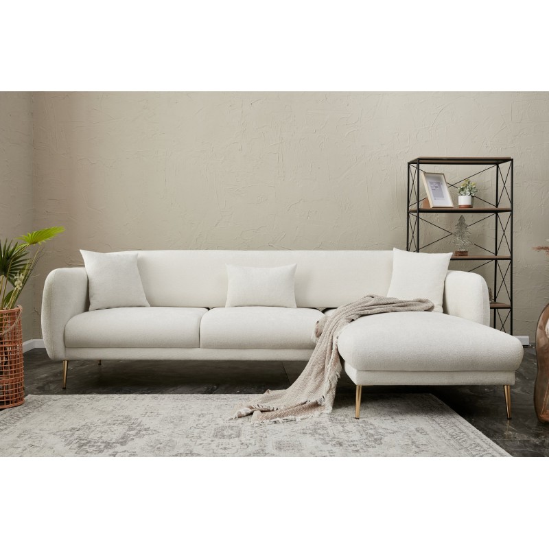 Atelier del Sofa Corner Sofa-Bed Simena Right - Cream Cream
Gold