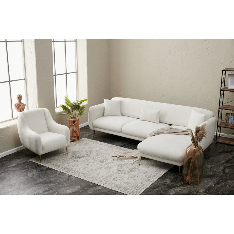 Atelier del Sofa Corner Sofa-Bed Simena Right - Cream Cream
Gold