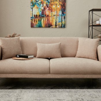 3-Seat Sofa-Bed Simena - Beige Beige
Gold