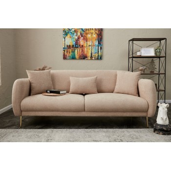 3-Seat Sofa-Bed Simena - Beige Beige
Gold