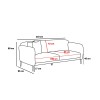 3-Seat Sofa-Bed Simena - Grey Grey
Gold