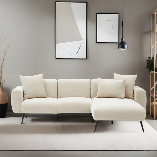 Atelier del Sofa Corner Sofa Side Right - Cream Cream