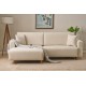 Corner Sofa-Bed Mane Left - Cream Cream