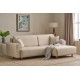Corner Sofa-Bed Mane Right - Cream Cream Corner Sofa-Bed Mane Right - Cream Cream