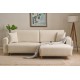Corner Sofa-Bed Mane Right - Cream Cream Corner Sofa-Bed Mane Right - Cream Cream