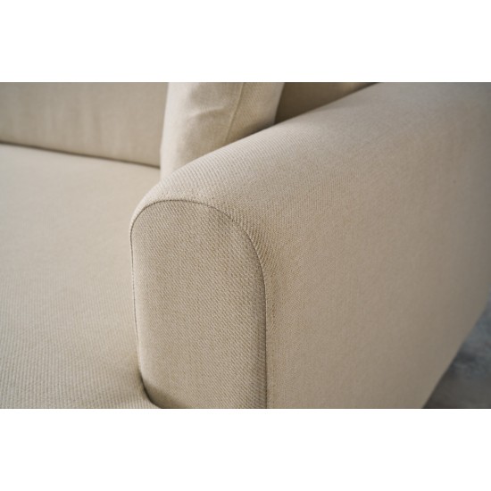 Corner Sofa-Bed Mane Right - Cream Cream Corner Sofa-Bed Mane Right - Cream Cream