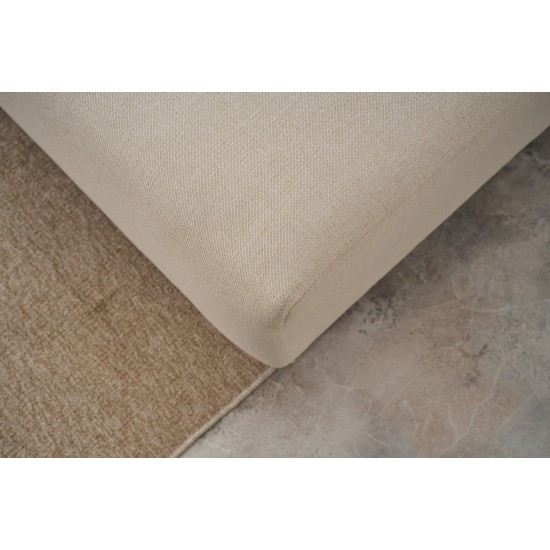 Corner Sofa-Bed Mane Right - Cream Cream Corner Sofa-Bed Mane Right - Cream Cream