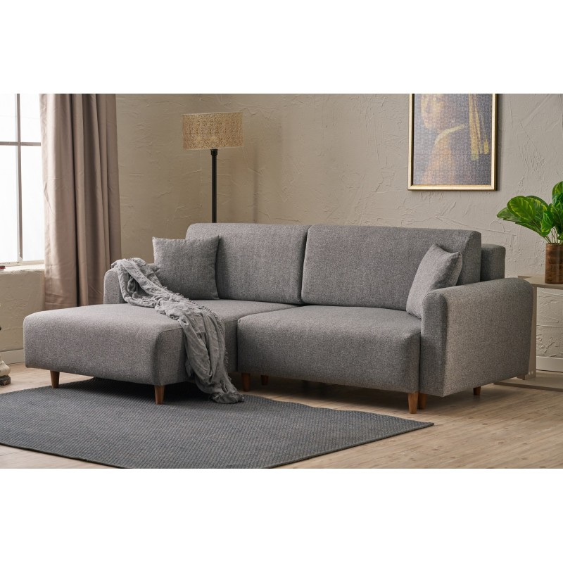 Corner Sofa-Bed Mane Left - Grey Grey