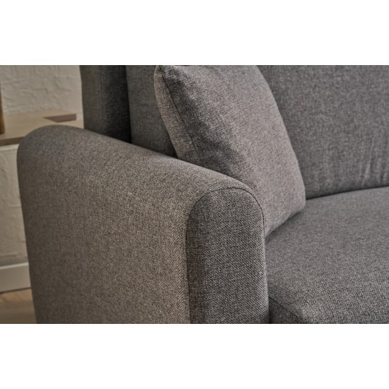 Corner Sofa-Bed Mane Right - Grey Grey Corner Sofa-Bed Mane Right - Grey Grey
