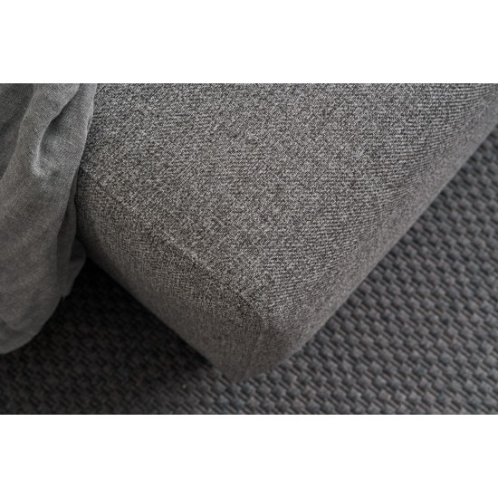 Corner Sofa-Bed Mane Right - Grey Grey Corner Sofa-Bed Mane Right - Grey Grey