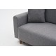 Corner Sofa-Bed Mane Right - Grey Grey Corner Sofa-Bed Mane Right - Grey Grey
