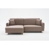 Corner Sofa-Bed Mane Left - Brown Brown