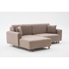 Corner Sofa-Bed Mane Left - Brown Brown