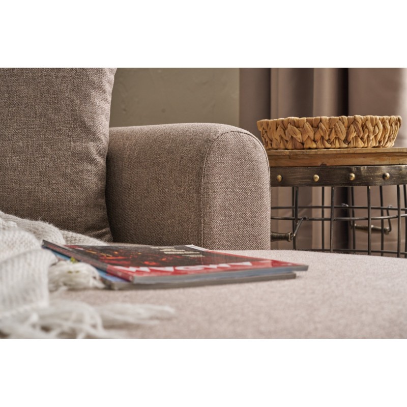 Corner Sofa-Bed Mane Right - Brown Brown