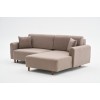 Corner Sofa-Bed Mane Right - Brown Brown