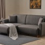 Corner Sofa-Bed Mane Left - Anthracite Anthracite