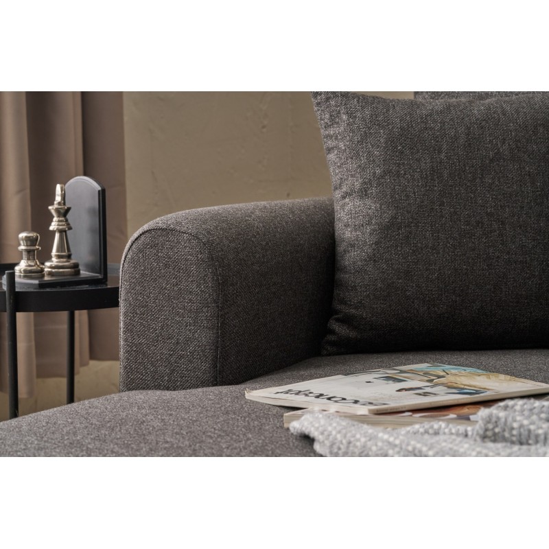 Corner Sofa-Bed Mane Left - Anthracite Anthracite