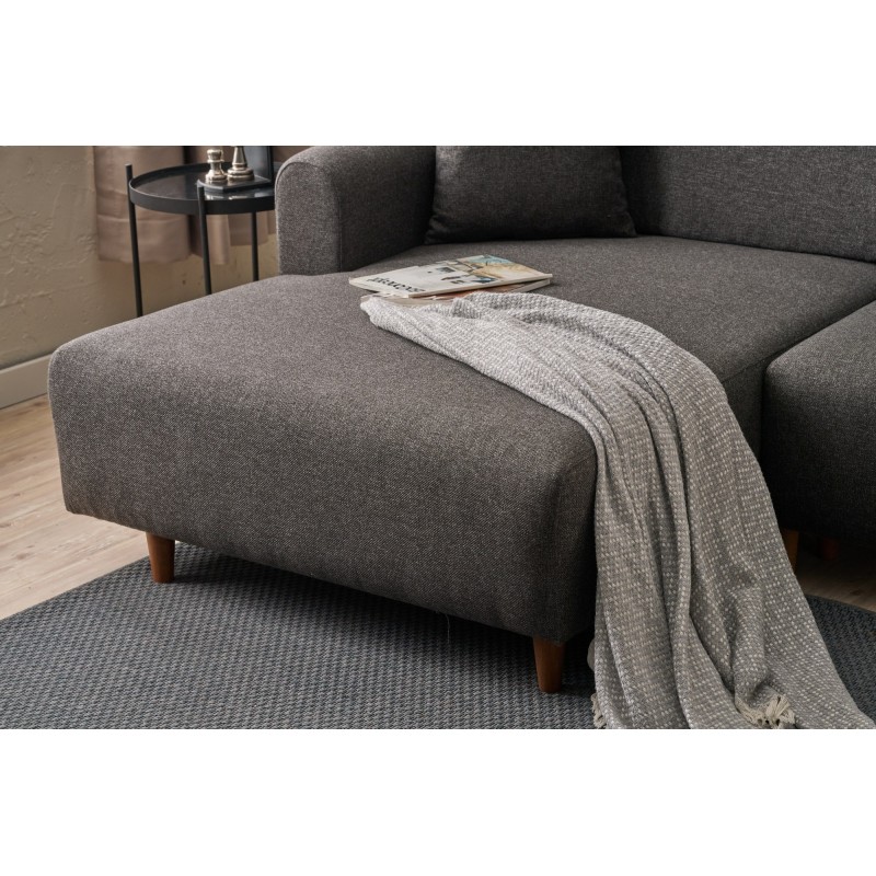 Corner Sofa-Bed Mane Left - Anthracite Anthracite