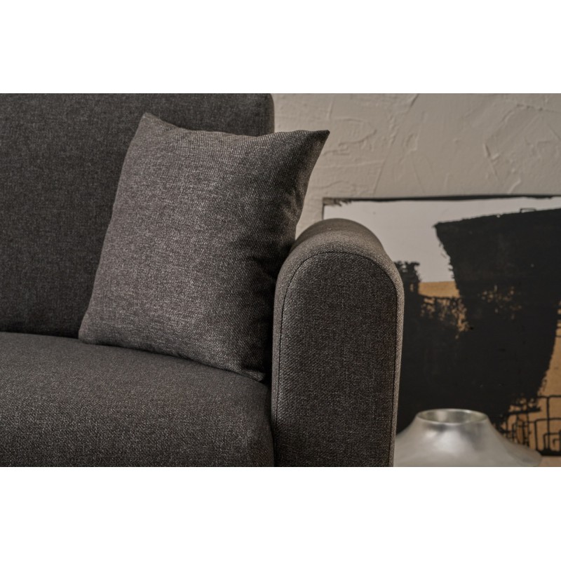 Corner Sofa-Bed Mane Left - Anthracite Anthracite