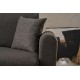 Corner Sofa-Bed Mane Left - Anthracite Anthracite