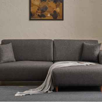 Corner Sofa-Bed Mane Right - Anthracite Anthracite