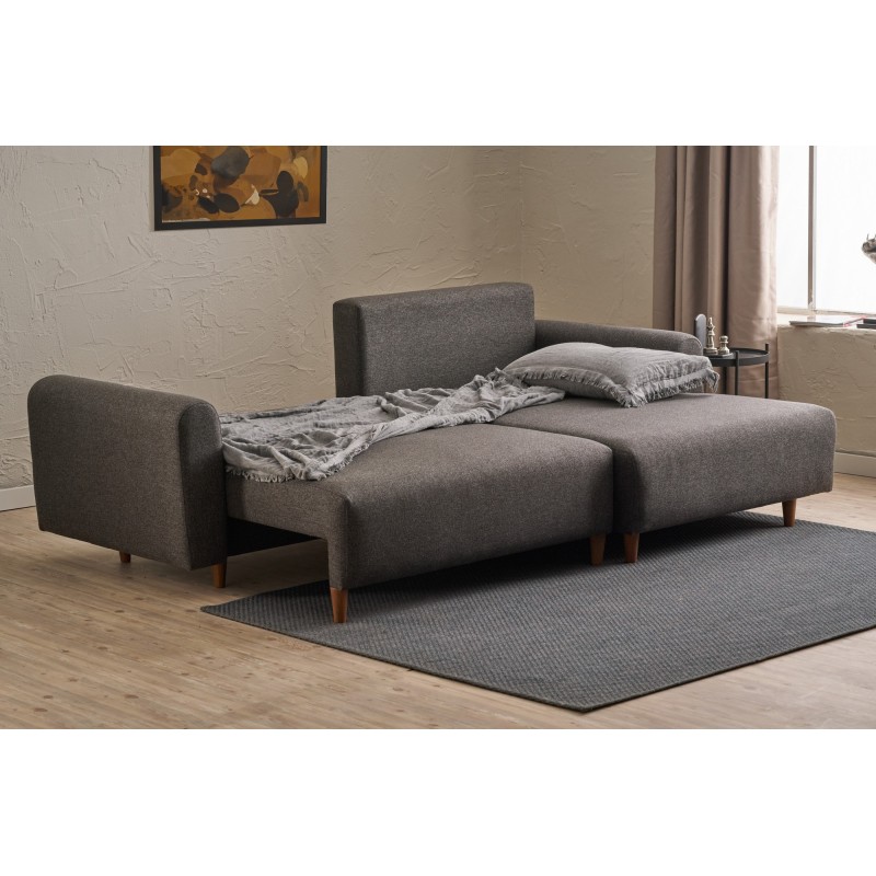 Corner Sofa-Bed Mane Right - Anthracite Anthracite