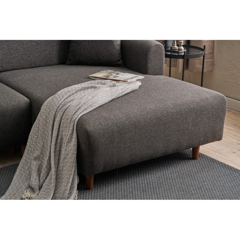 Corner Sofa-Bed Mane Right - Anthracite Anthracite