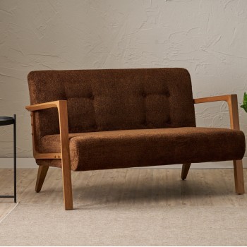 2-Seat Sofa Kemer - Brown Brown