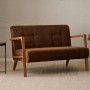 2-Seat Sofa Kemer - Brown Brown