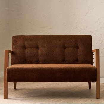 2-Seat Sofa Kemer - Brown Brown