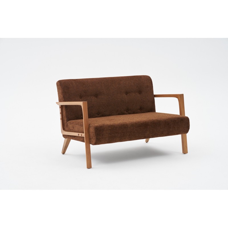 2-Seat Sofa Kemer - Brown Brown