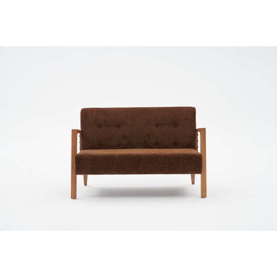 2-Seat Sofa Kemer - Brown Brown 2-Seat Sofa Kemer - Brown Brown