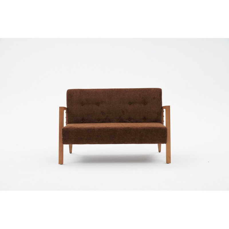 2-Seat Sofa Kemer - Brown Brown