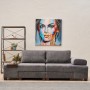 3-Seat Sofa-Bed Perenna Chenille - Grey Grey